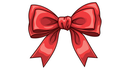Elegant Red Ribbon Bow Perfect for Gift Wrapping, Decorations, and Festive Designs