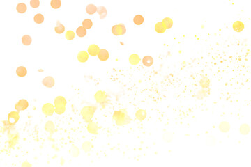 Golden Light Bokeh and Splatter Effect on Black Background for Festive Celebrations and Abstract Design Elements