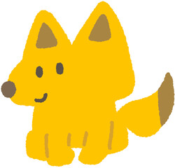 귀여운 여우 일러스트