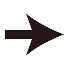 シンプル 矢印 単体 黒