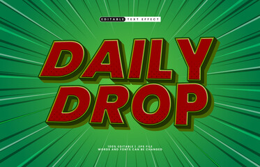 daily drop editable text effect with a sale and offer text effect