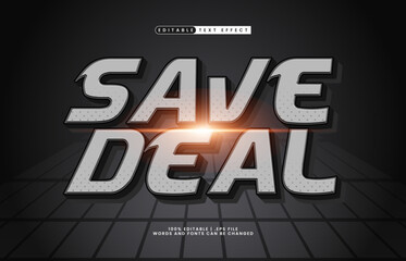 save deal editable text effect with a sale and offer text effect