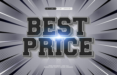 best price editable text effect with a sale and offer text effect
