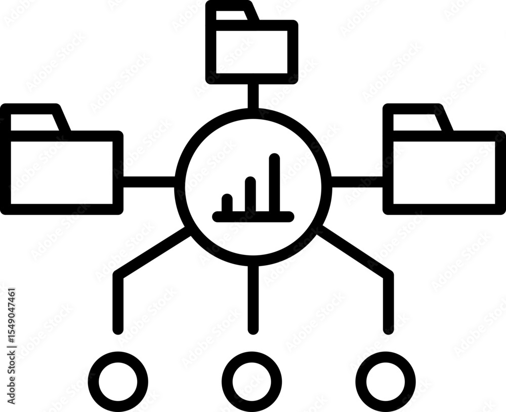 Poster data management data analysis folder network connection organization chart digital structure technol