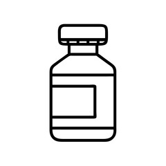 Medical Bottle Icon for Healthcare and Pharmaceutical Product Packaging Design