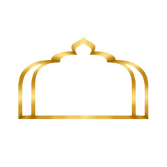 3d rendered illustration of a gold sign