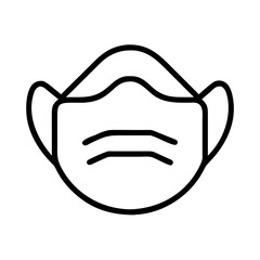 Medical face mask vector icon, protection from viruses, germs and bacteria