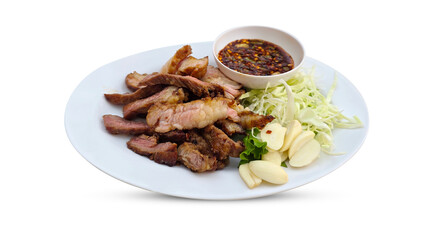 Crying Tiger – Traditional Thai Grilled Beef with Jaew Sauce, Garlic and Cabbage