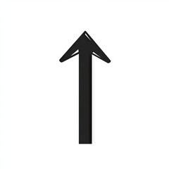 Hyper realistic 3d render Upward Arrow Graphic: Black Vector Pointer for Website and App Design AI Generative