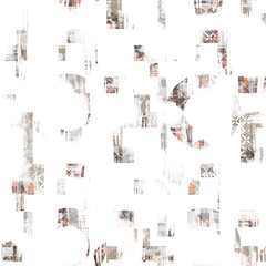 seamless pattern of old houses