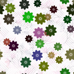 Vector geometric seamless pattern. Monochrome geometric repeating pattern. Lattice with squares of dots.