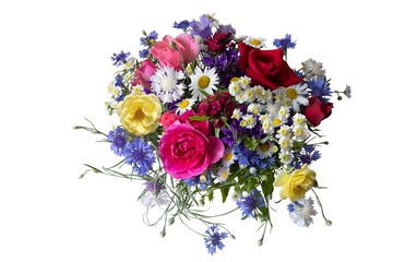 Mixed bouquet of summer flowers