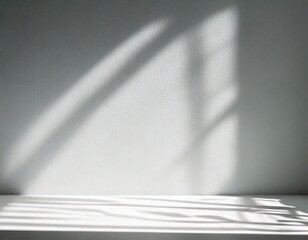  Minimal abstract light gray background for product presentation. Soft shadow and light from 