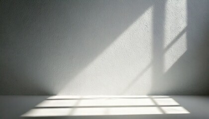 Obraz premium Minimal abstract light gray background for product presentation. Soft shadow and light from 