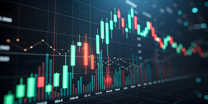 Futuristic data visualization with digital currency analysis - Free ...