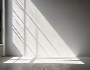 Obraz premium Minimal abstract light gray background for product presentation. Soft shadow and light from 