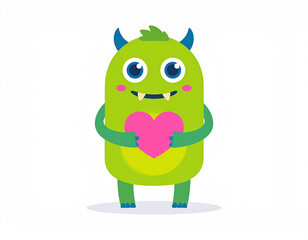 Fototapeta premium Adorable Creature with Heart