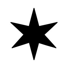 Fototapeta premium black silhouette of a christmas star on white back.svg