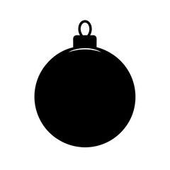 black silhouette of a christmas tree ornament ball.svg