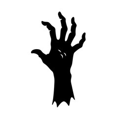Fototapeta premium zombie hand halloween vector black silhouette on.svg