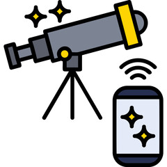 Telescope Vector Icon Design