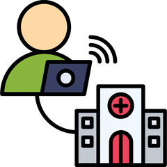 Hospital Vector Icon Design