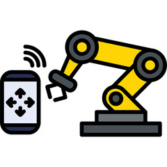 Robot Arm Vector Icon Design
