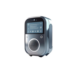 Fototapeta premium Smart AI Home Assistant Speaker – Isolated on White Background