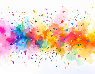 Obraz premium Celebration Burst with Colorful Pieces