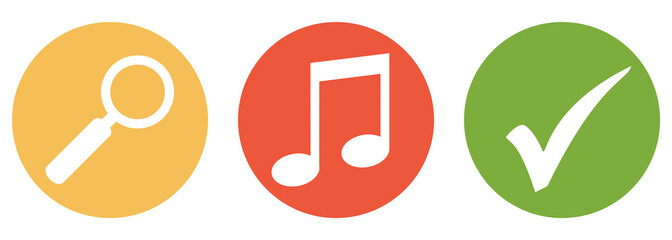 Musik suchen und finden - Button Banner