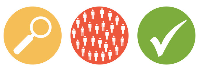 Menschen und Personen suchen und finden - Button Banner