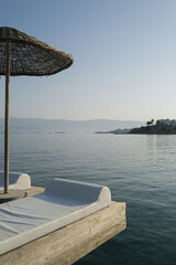 Lounge bed next to the sea in Bodrum