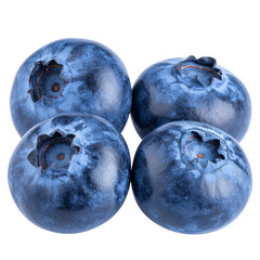 Obraz premium Fresh, ripe blueberries isolated on a white background, perfect for a healthy and sweet snack