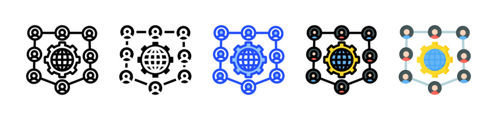 Sociology Icon Collection With Multiple Styles