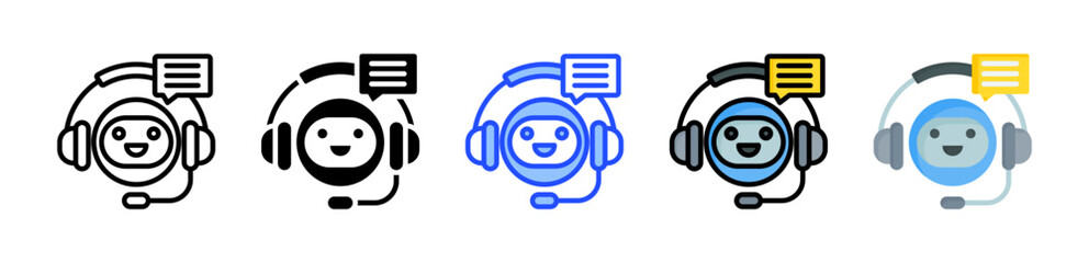 Bot Icon Collection With Multiple Styles