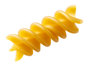 Fusilli Pasta Spinning in Dramatic Lighting with Shadow Play, isolated on transparent background