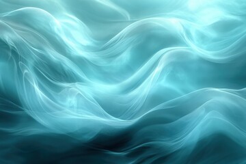 Obraz premium Teal Cyan Flowing Background for Spa or Wellness Ads
