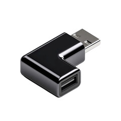 Right-Angled USB 3.0 Adapter Black High-Gloss