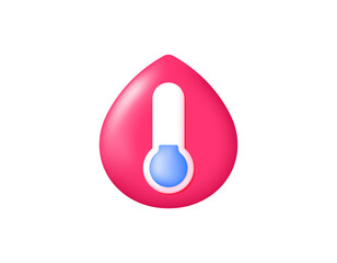 low blood pressure or hypotension concept. lack of blood or anemia. illustration of blood symbol with indicators. drop of blood. health and condition. symbol or icon. minimalist 3d style design