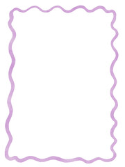 Watercolor wavy frame