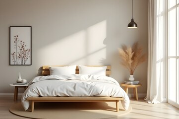 Contemporary Bedroom Space Featuring Cozy Bed