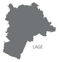 Lage city map with boroughs grey illustration silhouette shape