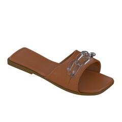 WOMEN'S FLAT HEEL SANDAL high quality 3d realistic rendering