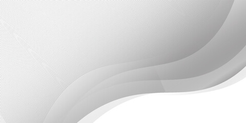 Vector gray line background curve element with white space for text and message design, overlapping layers.