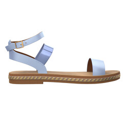 WOMEN'S FLAT HEEL SANDAL high quality 3d realistic rendering