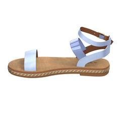 WOMEN'S FLAT HEEL SANDAL high quality 3d realistic rendering