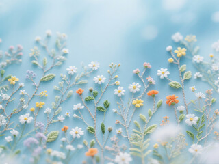 white daisies on a green background