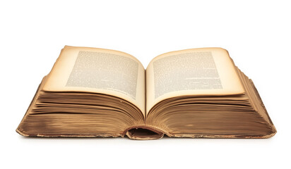 Fototapeta premium open book isolated on white background