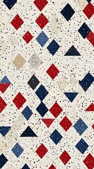 Fototapeta premium Stylish geometric background with diamonds and terrazzo accents, modern flair