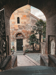 Old stone church and arch in Tbilisi
